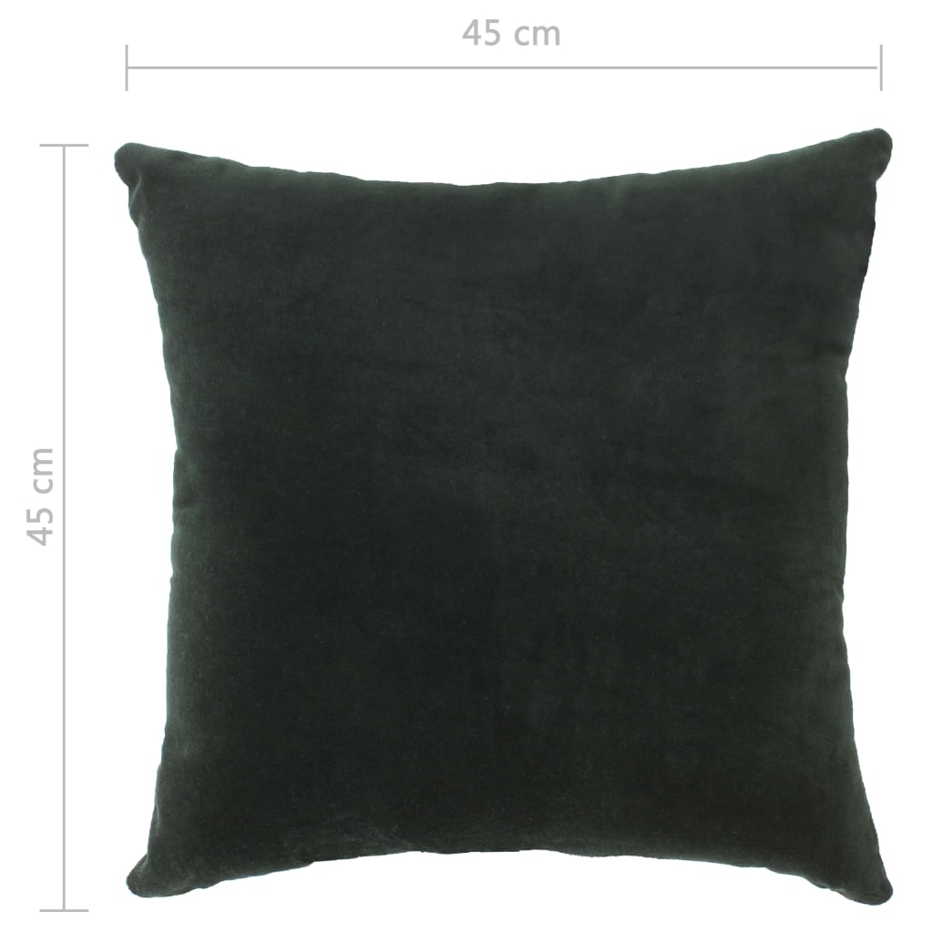 2 pcs Cushions Cotton Velvet Green