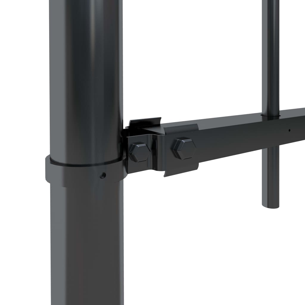 Garden Fence with Spear Top Steel Durable ,Black