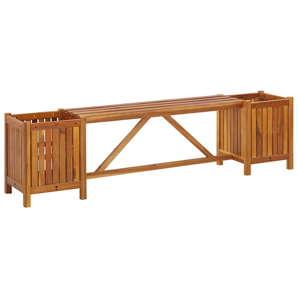 Acacia Wood Garden Bench Planter Box 150cm | Simpledeals
