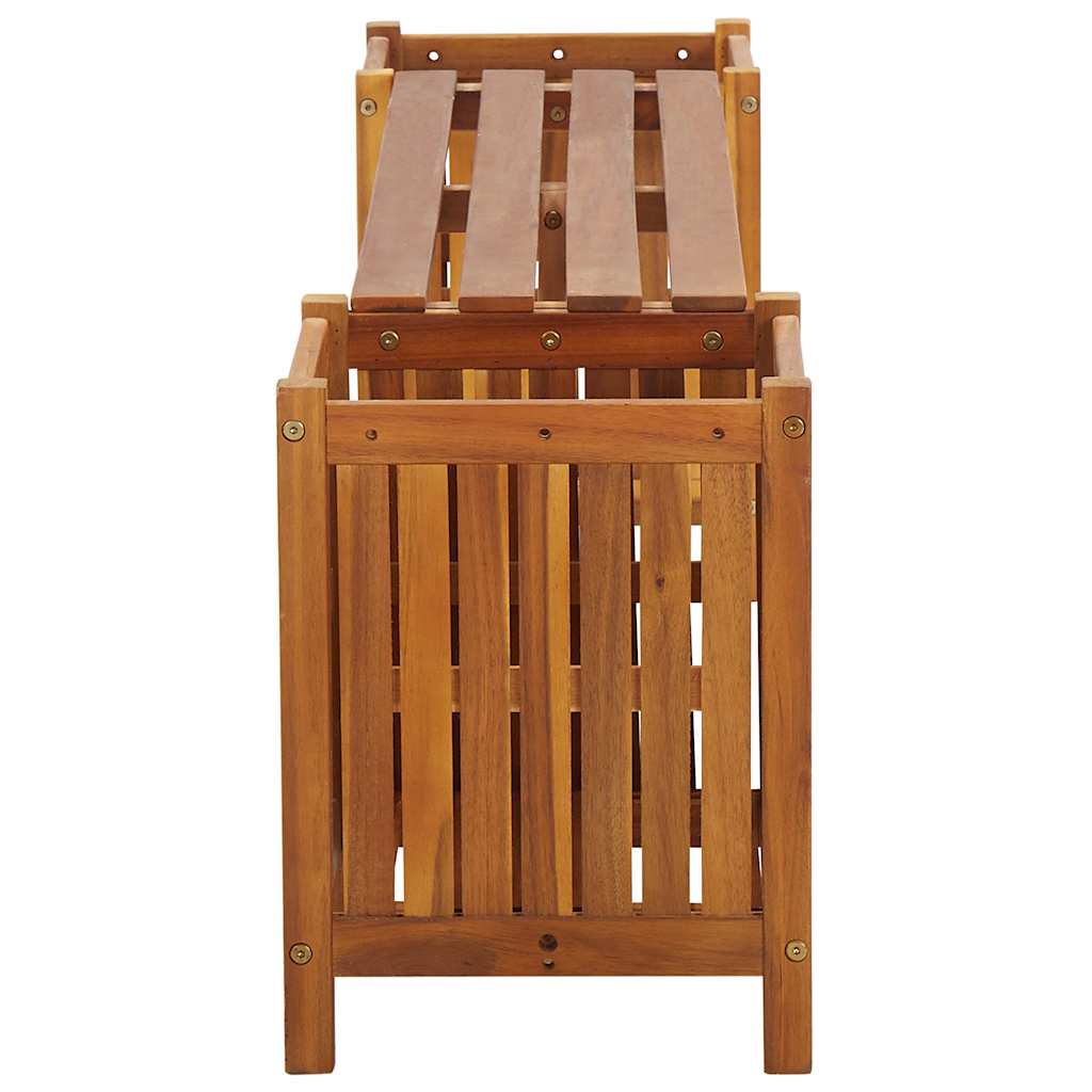 Acacia Wood Garden Bench Planter Box 150cm | Simpledeals
