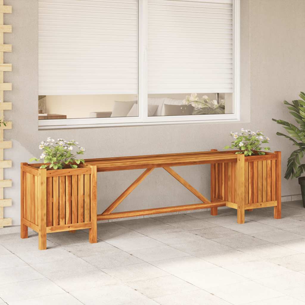 Acacia Wood Garden Bench Planter Box 150cm | Simpledeals