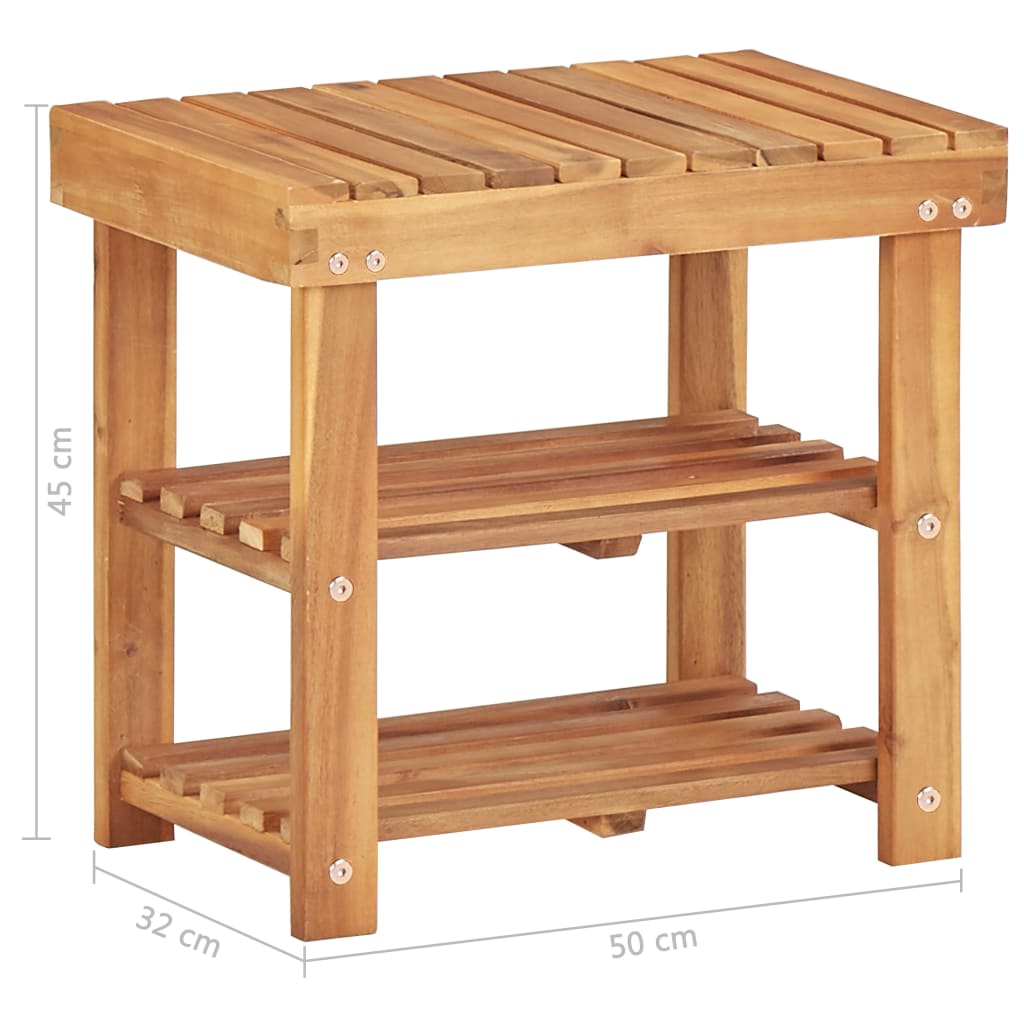 Shoe Rack - Solid Acacia Wood