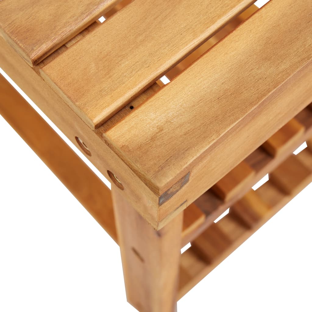 Shoe Rack Solid Acacia Wood