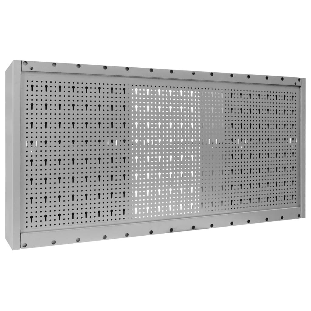 Wall Mounted Tool Cabinet Industrial Style Metal Grey and Black | Tool Cabinets