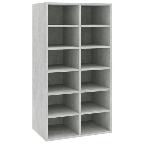 Shoe Rack Concrete Grey  Chipboard