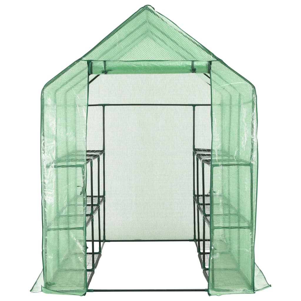 Walk-in Greenhouse with 12 Shelves Steel