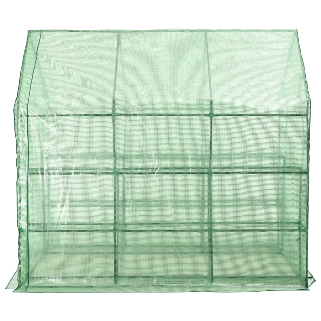 Walk-in Greenhouse with 12 Shelves Steel