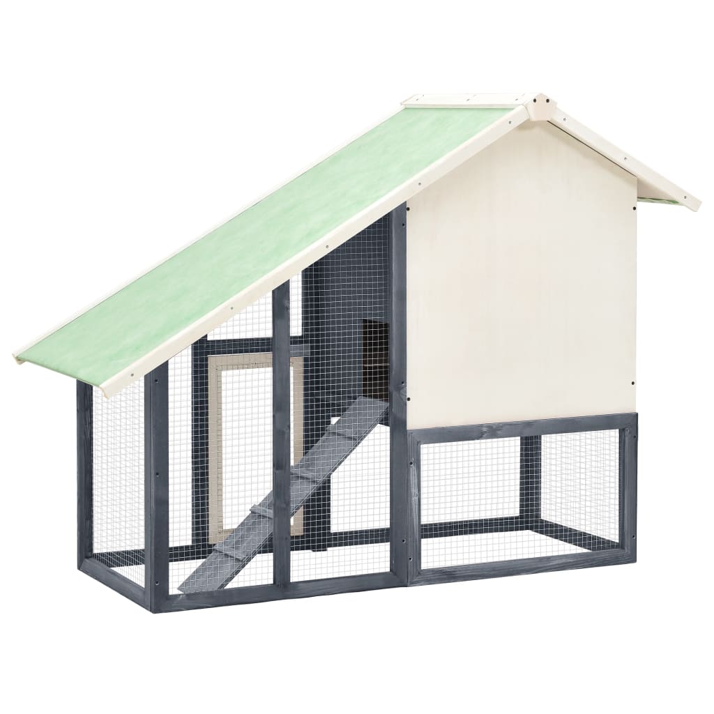 Rabbit Hutch Grey And White Solid Firwood