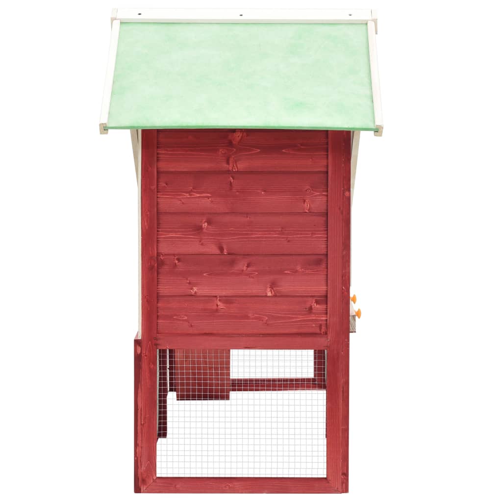 Rabbit Hutch Red And White Solid Firwood