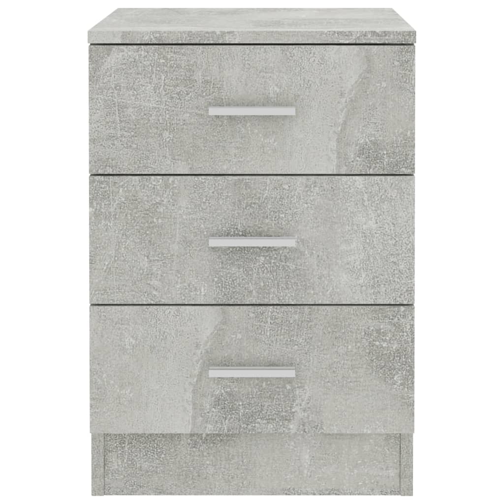 Bedside Cabinets 2 pcs Concrete Grey - Chipboard