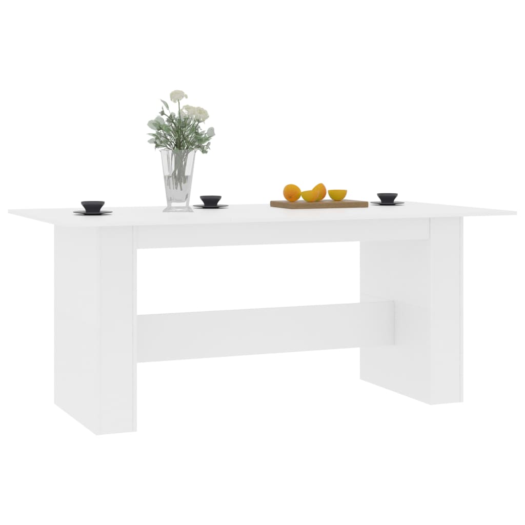 Dining Table  White Chipboard
