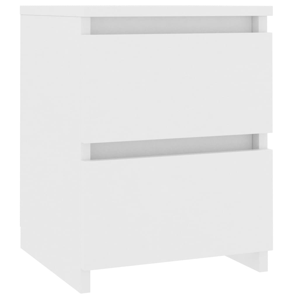 Bedside Cabinets 2 pcs White - Chipboard