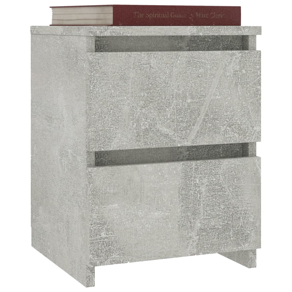 Bedside Cabinets 2 pcs Concrete Grey  Chipboard