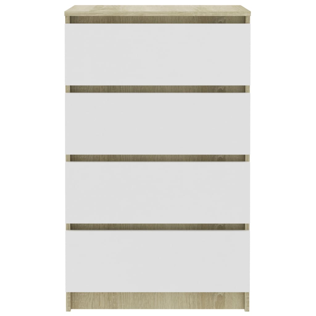 Sideboard White and Sonoma Oak