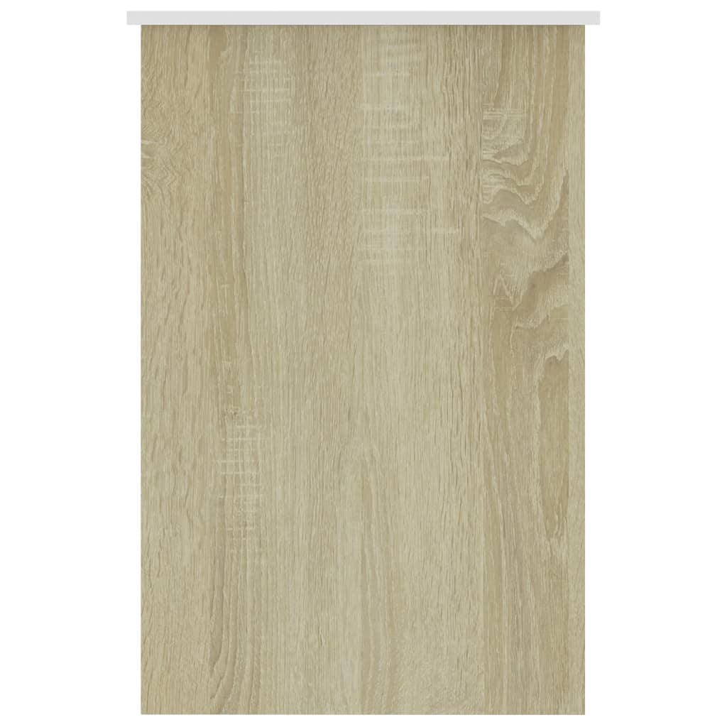Desk White and Sonoma Oak -Chipboard