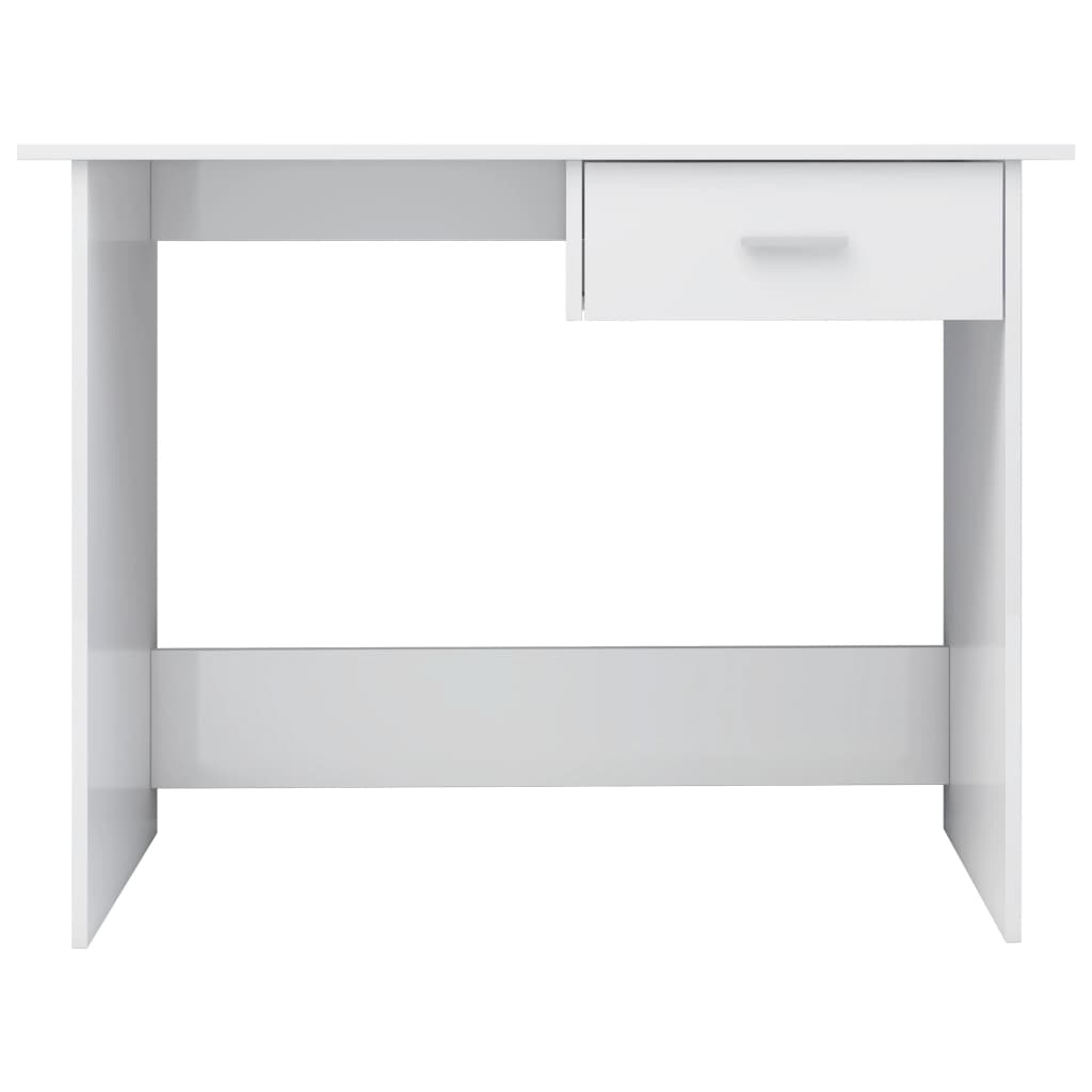 Desk High Gloss White Chipboard
