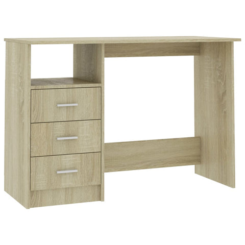 Desk with Drawers Sonoma Oak  Chipboard