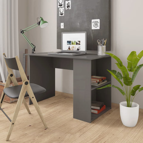 Desk High Gloss Grey - Chipboard