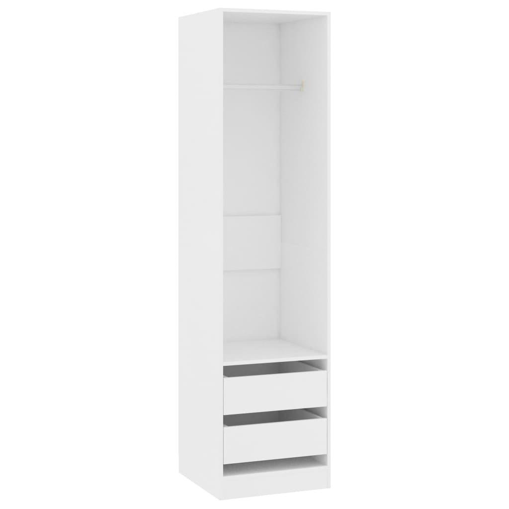 Wardrobe with Drawers White  Chipboard