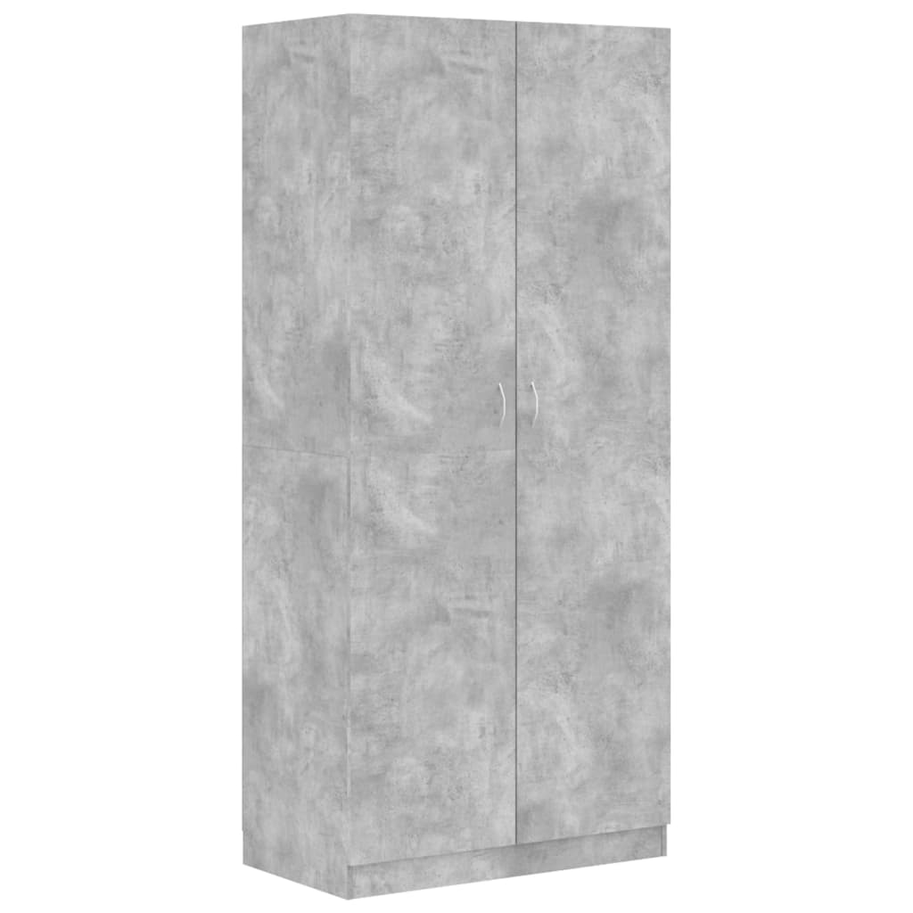 Wardrobe Concrete Grey  Chipboard