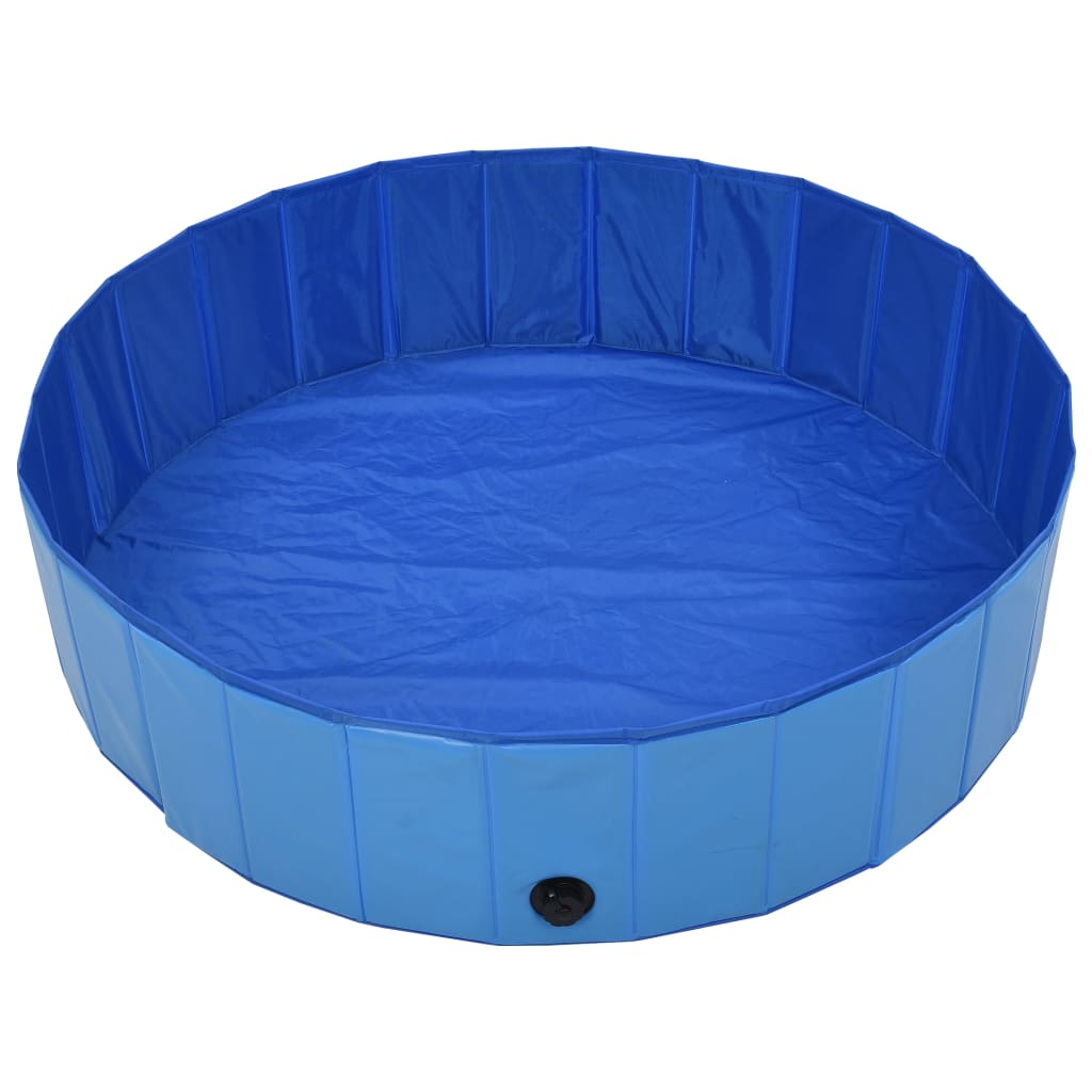 Foldable Dog Swimming Pool Blue PVC XXL