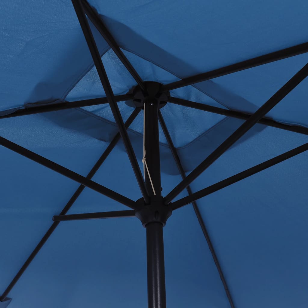 Outdoor Parasol with Metal Pole Azure
