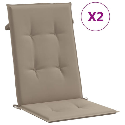 Garden Chair Cushions 2 pcs Taupe