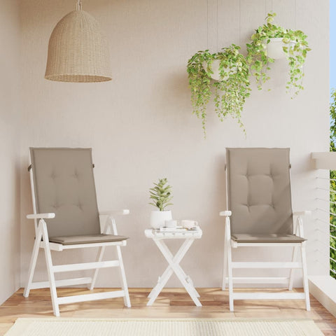 Garden Chair Cushions 2 pcs Taupe
