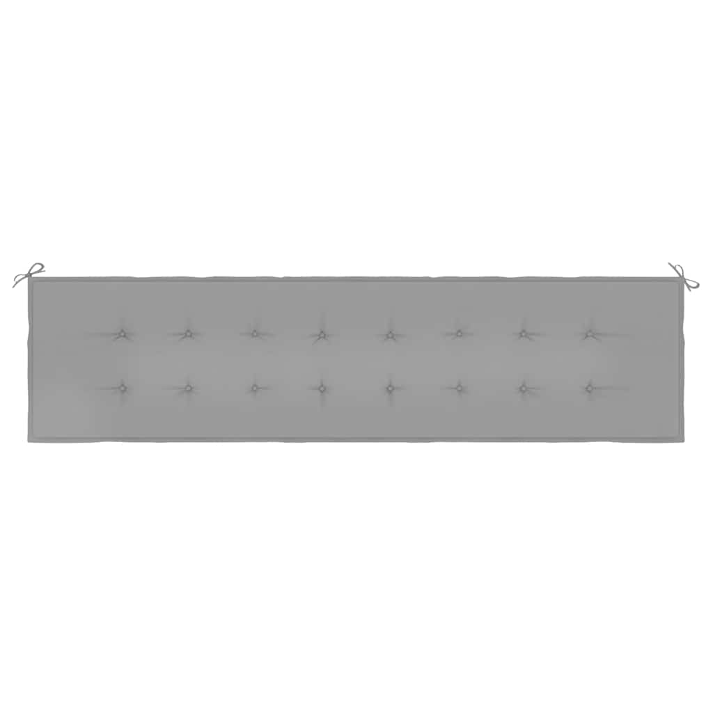 Garden Bench Cushion 200x50cm Grey Oxford Fabric | Simpledeals