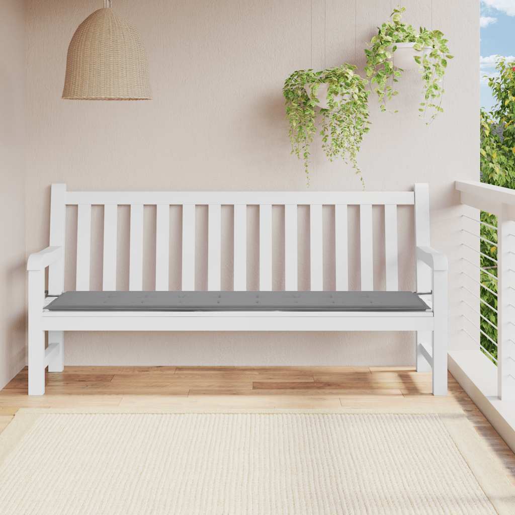 Garden Bench Cushion 200x50cm Grey Oxford Fabric | Simpledeals