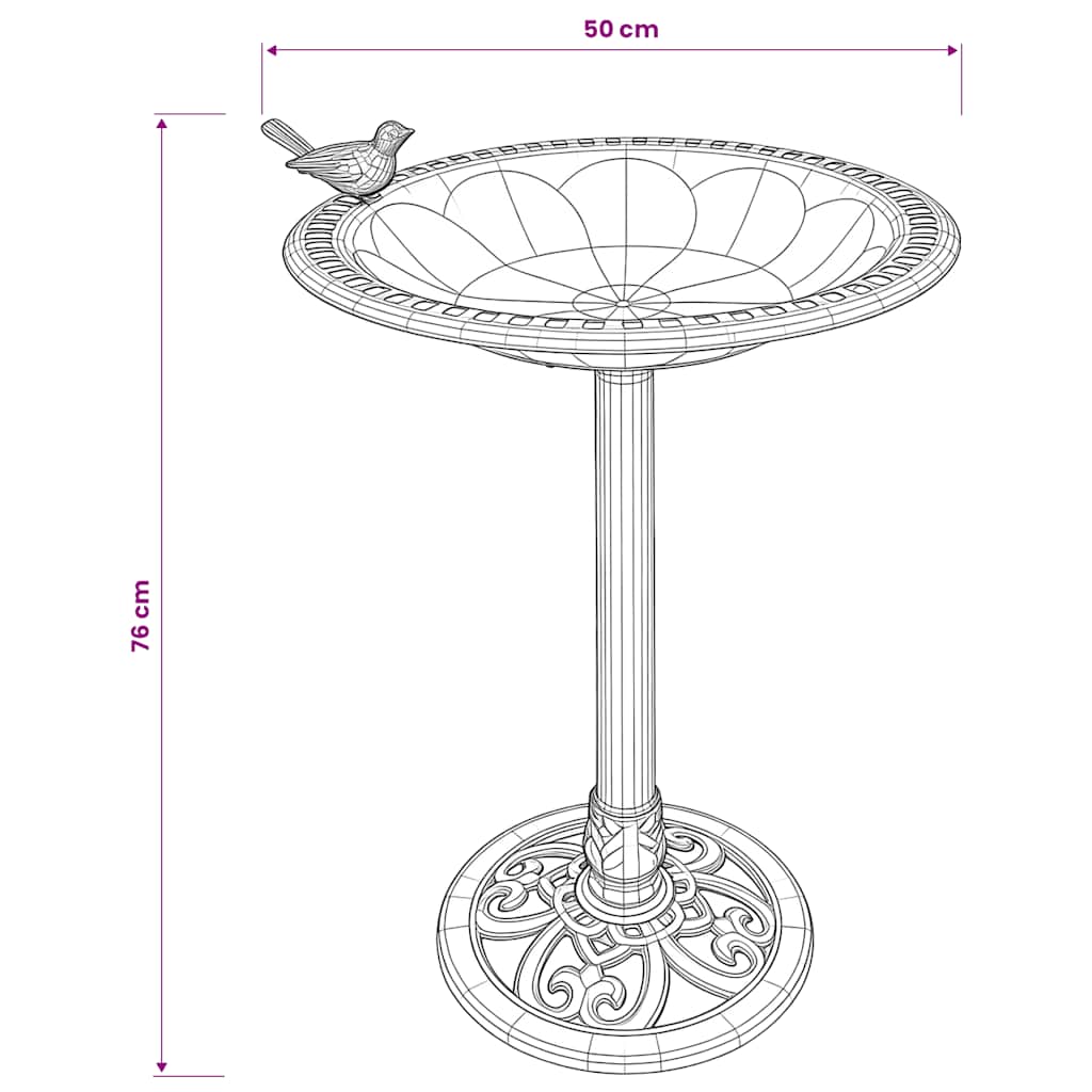 Bronze Garden Bird Bath Pedestal Outdoor | Simpledeals