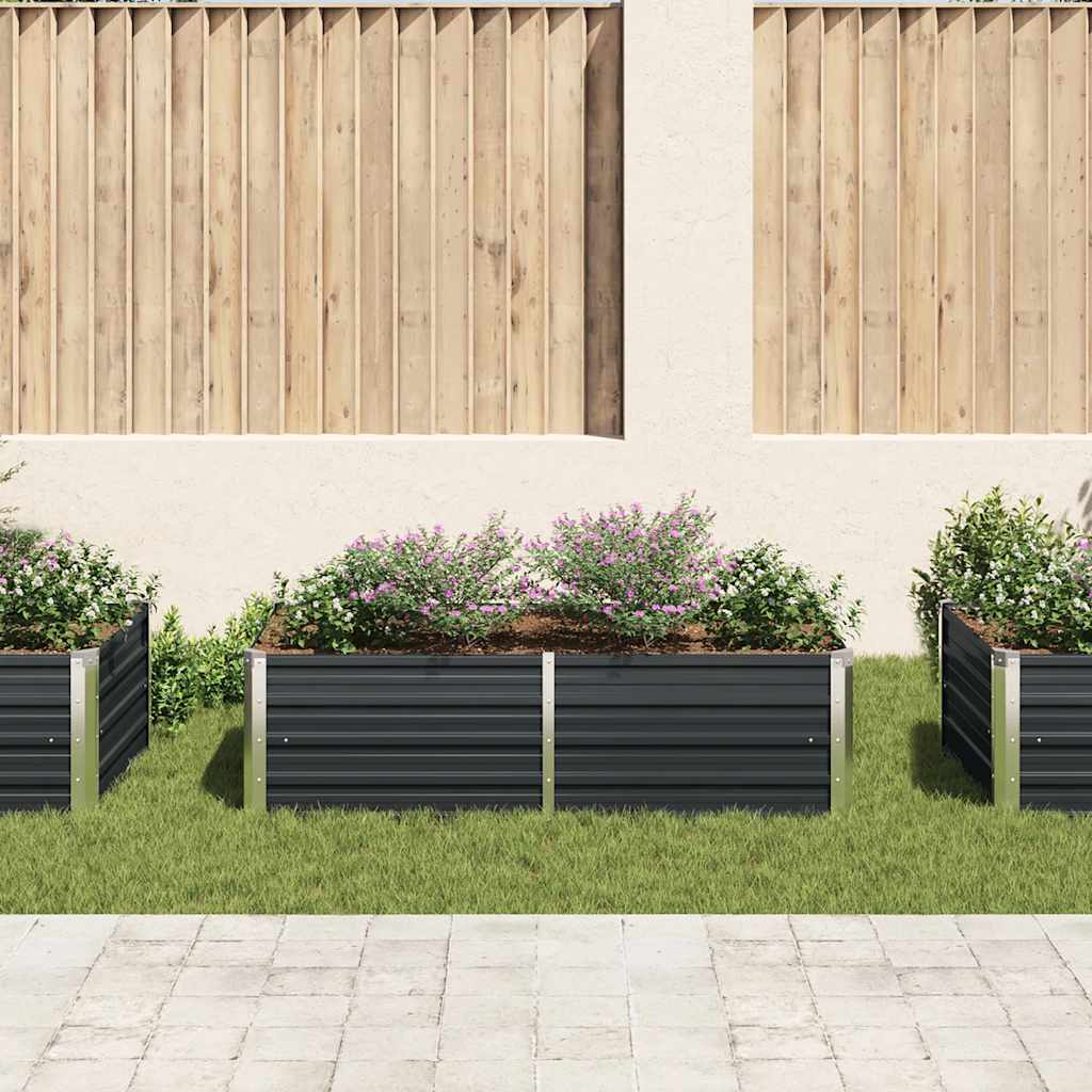 Elegant Raised Garden Bed Galvanised Steel Anthracite