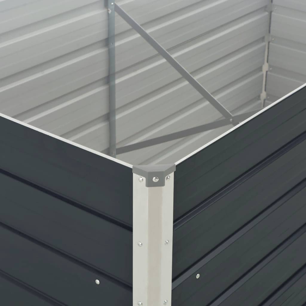 Elegant Raised Garden Bed Galvanised Steel Anthracite