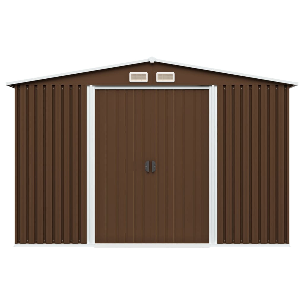 Garden Storage Shed Brown Steel