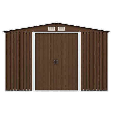 Garden Storage Shed Brown Steel