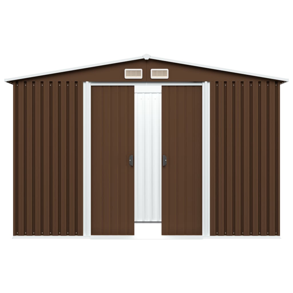 Garden Storage Shed Brown Steel