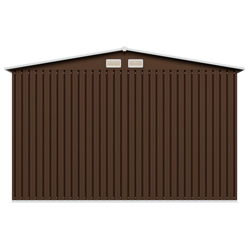 Garden Storage Shed Brown Steel