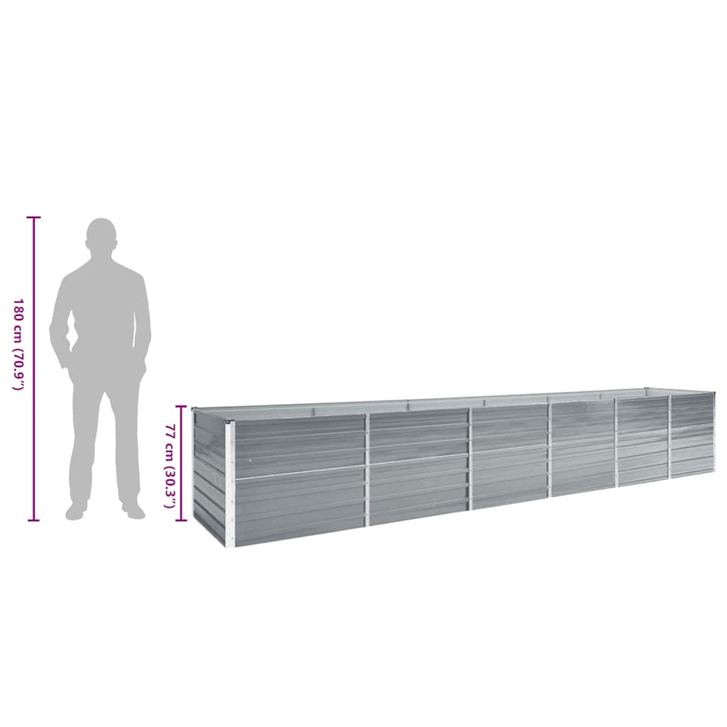 Galvanised Steel Raised Garden Bed 480cm | Simpledeals