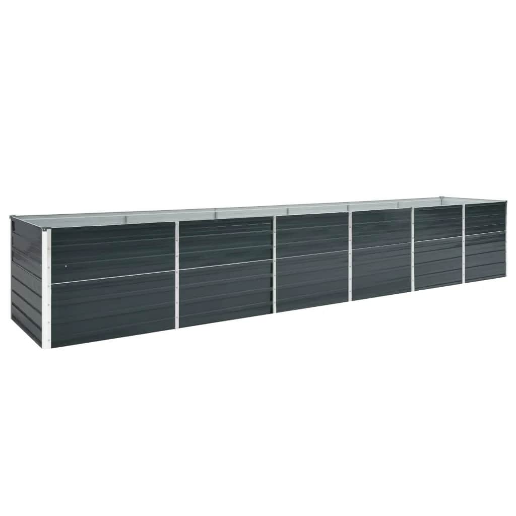 Galvanised Steel Raised Garden Bed 480cm Anthracite | Simpledeals