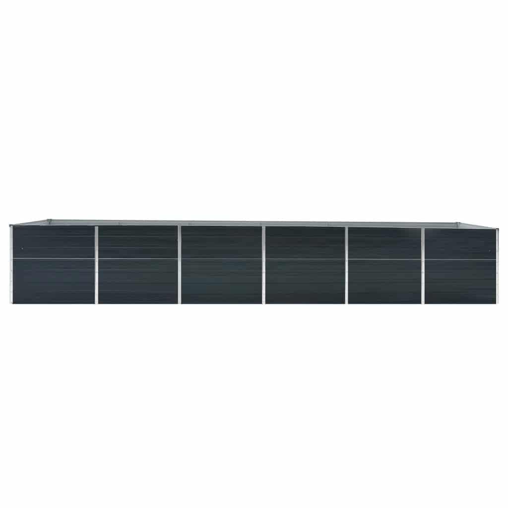 Galvanised Steel Raised Garden Bed 480cm Anthracite | Simpledeals