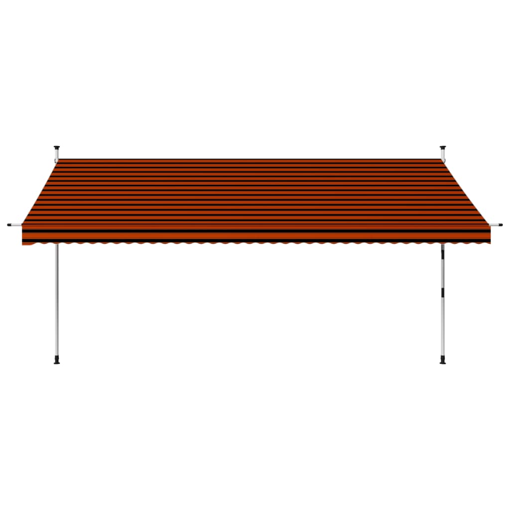 Manual Retractable Awning 400 cm Orange and Brown