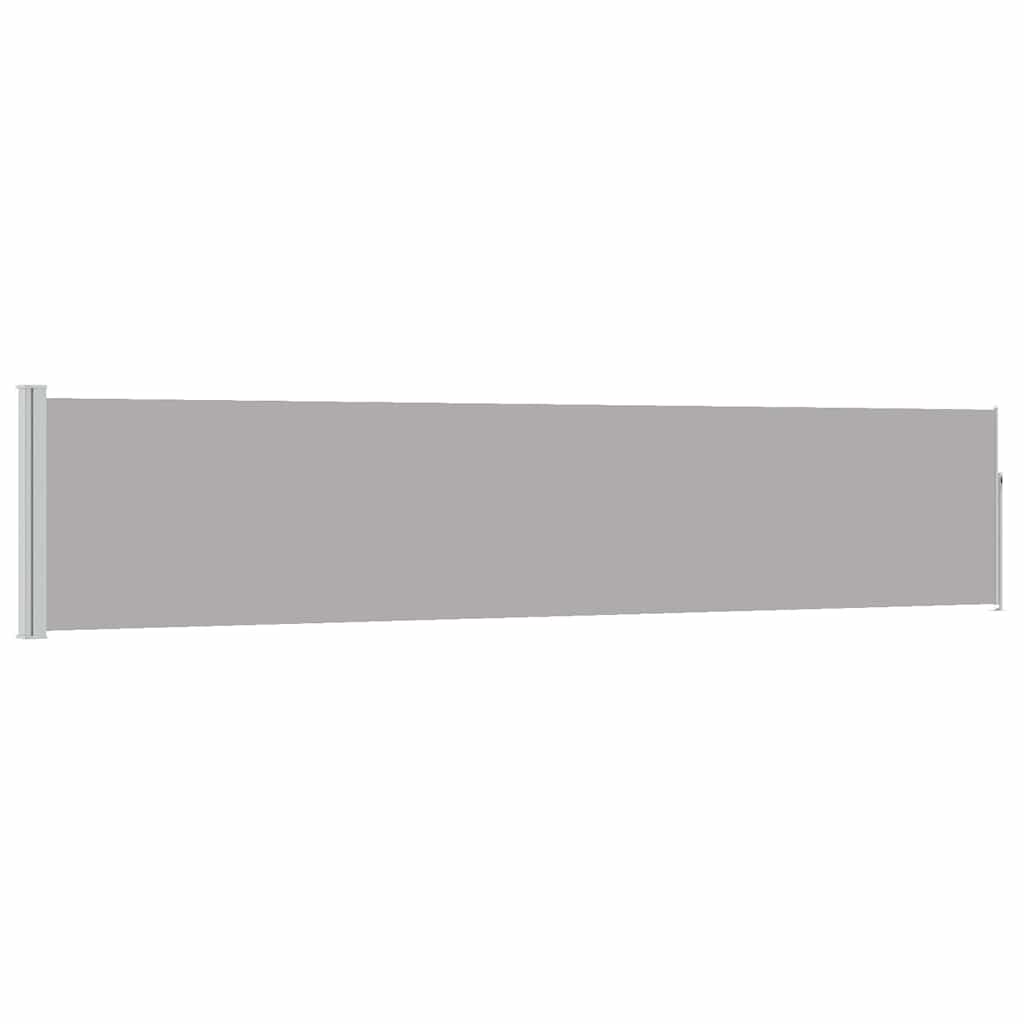 Grey colour - Patio Retractable Side Awning, Grey
