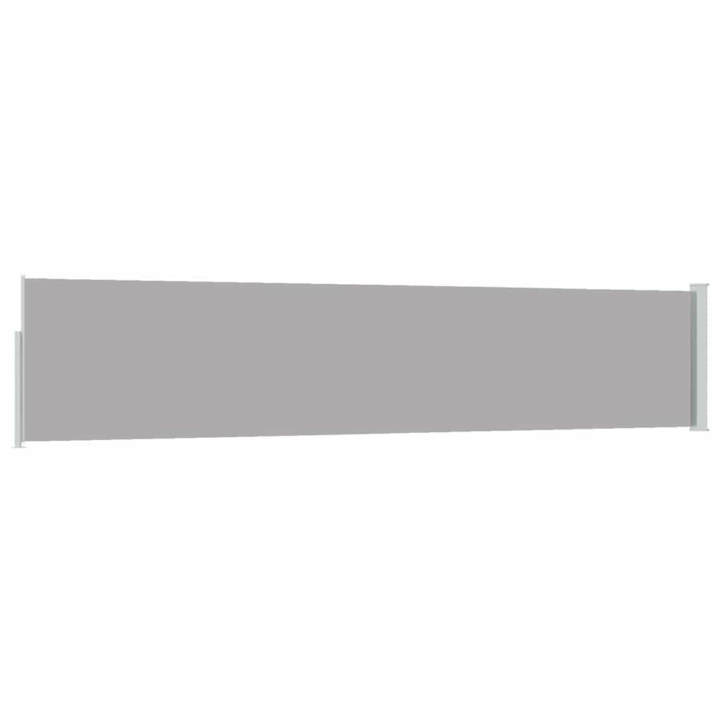 Patio Retractable Side Awning, Grey, Outdoor Umbrellas & Sunshades