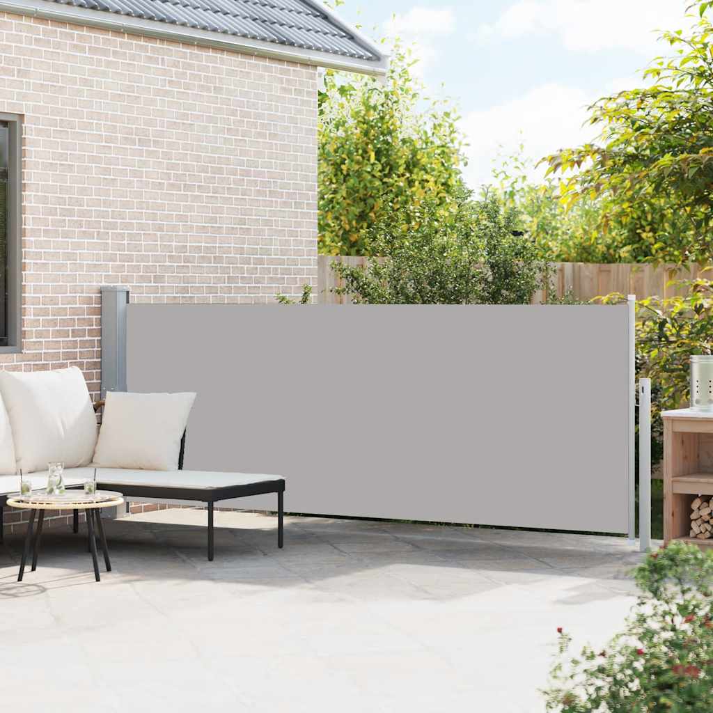 Outdoor Umbrellas & Sunshades - Patio Retractable Side Awning Grey
