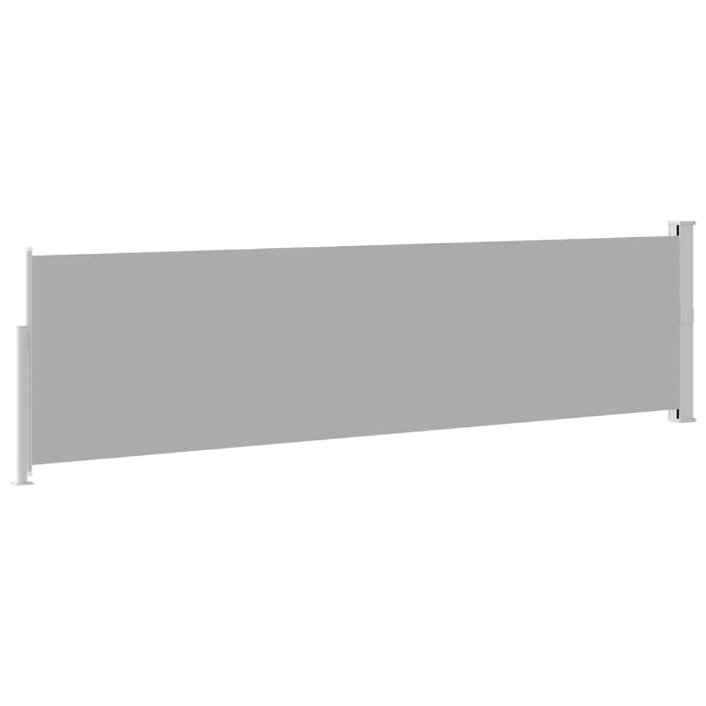 Patio Retractable Side Awning Grey, Grey colour
