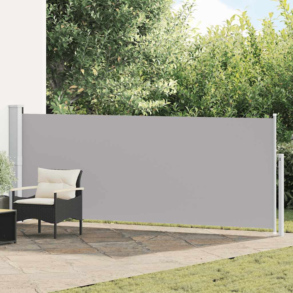 Patio Retractable Side Awning Grey