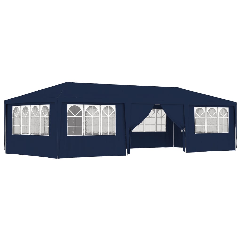 Professional Party Tent with Side Walls 4x9 m Blue