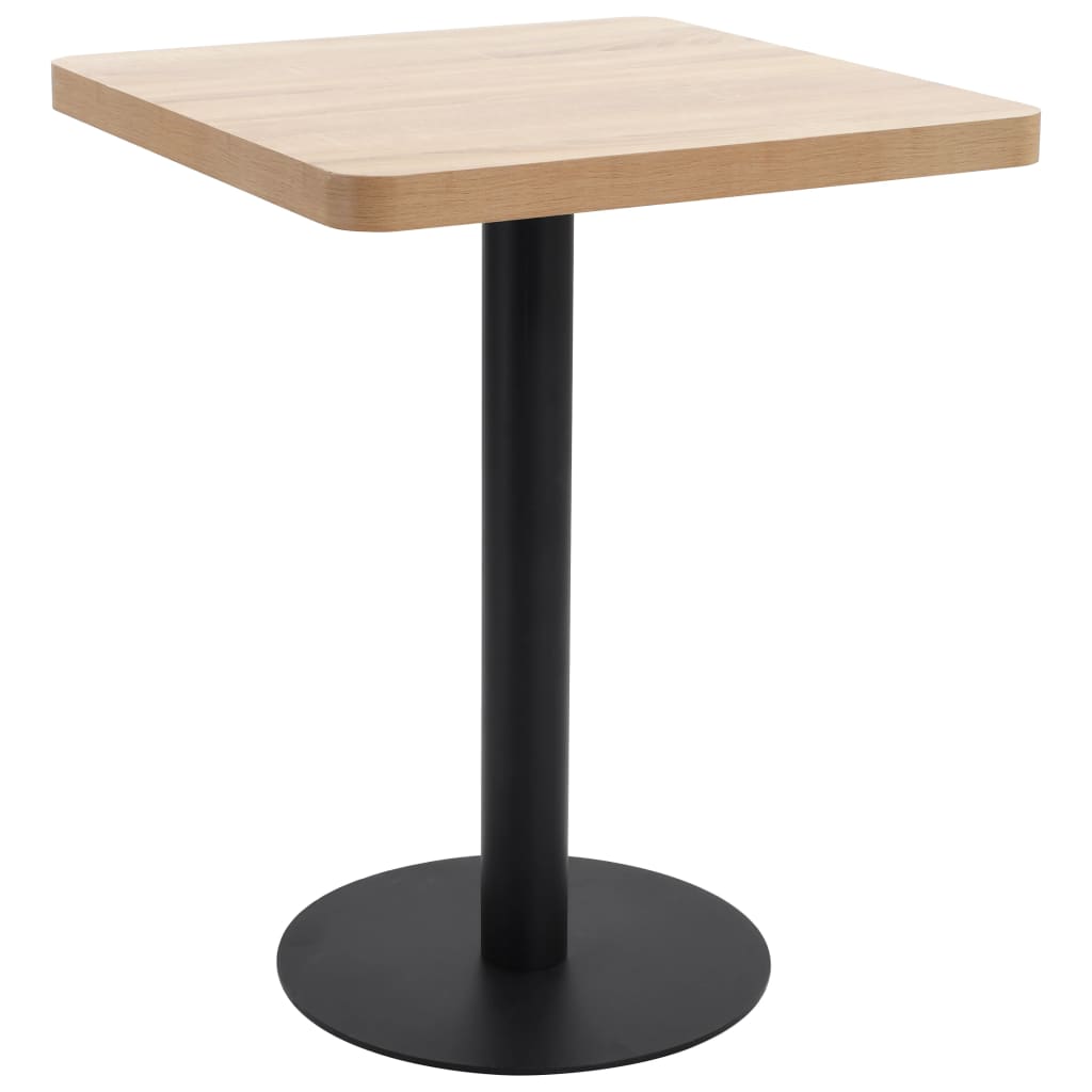 Bistro Table 60x60cm MDF Light Brown | Simpledeals