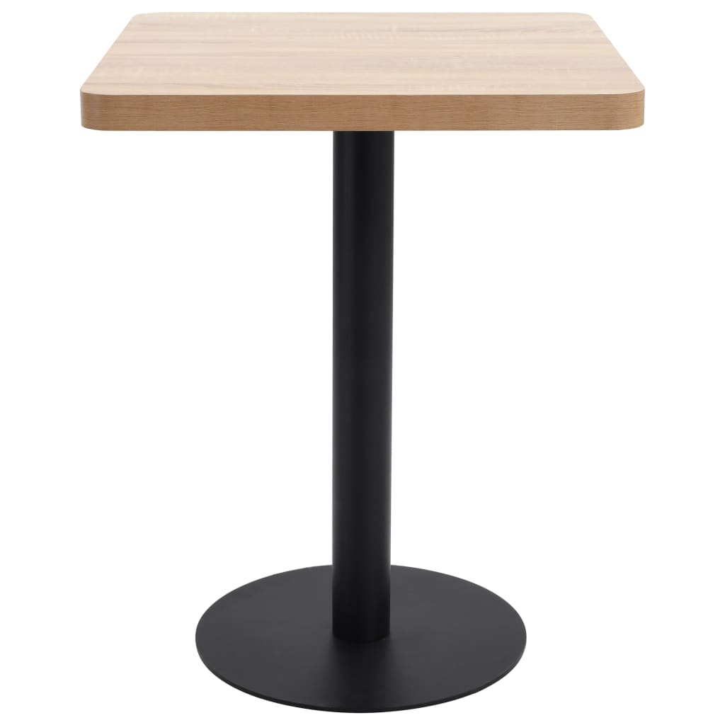 Bistro Table 60x60cm MDF Light Brown | Simpledeals