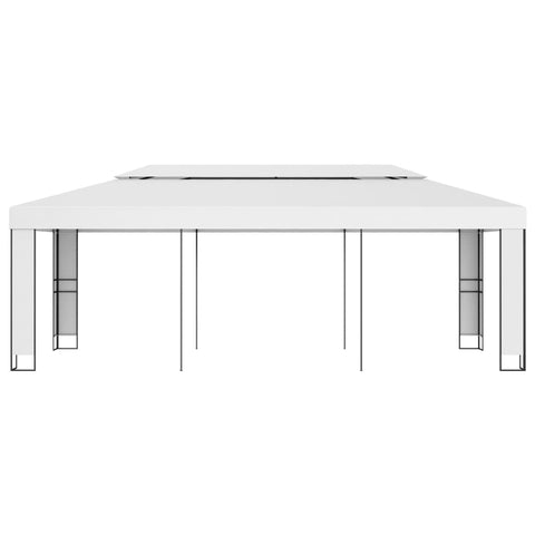 Gazebo with Double Roof White